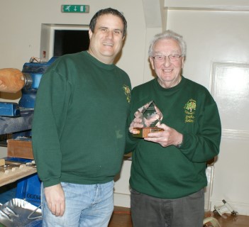 Paul presents Graham with the Orchard Memorial trophy